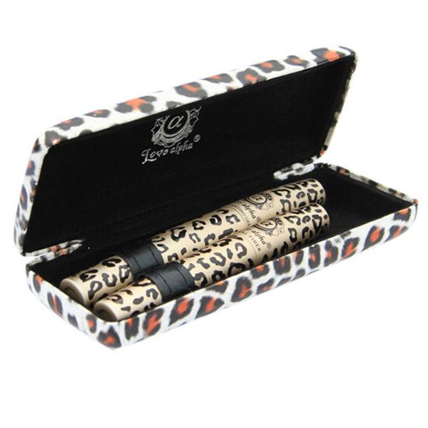 

2018 new leopard mascara 1 box has 2 pcs makeup mascara eye mascara long eyelash silicone brush dhl ing