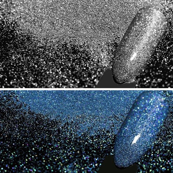 

fashion 2 boxes 2 cotton rod laser fine nail art glitter powder manicure tips pigment decoration beauty diy tool, Silver;gold