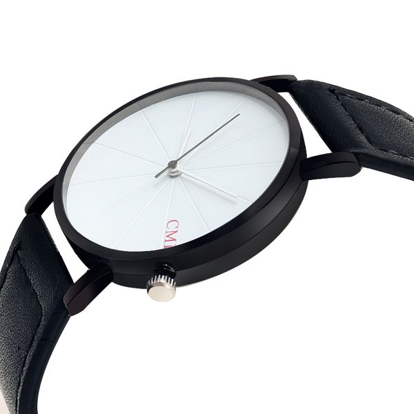 

cmk new luxury leather strap sport wristwatch fashion casual quartz women watches business men watch clock montre homme, Slivery;brown