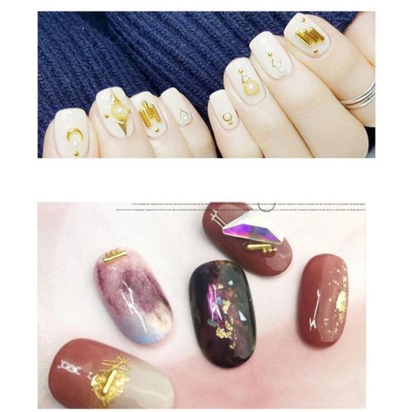 

nail art rhinestones metal bar nails wheel diy stone decor ornament jewelry nail tools nails decorations new arrive, Silver;gold