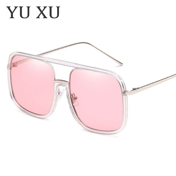

oversized sunglasses women large square sunglasses men transparent frame vintage retro sun glasses female male uv400 h13, White;black