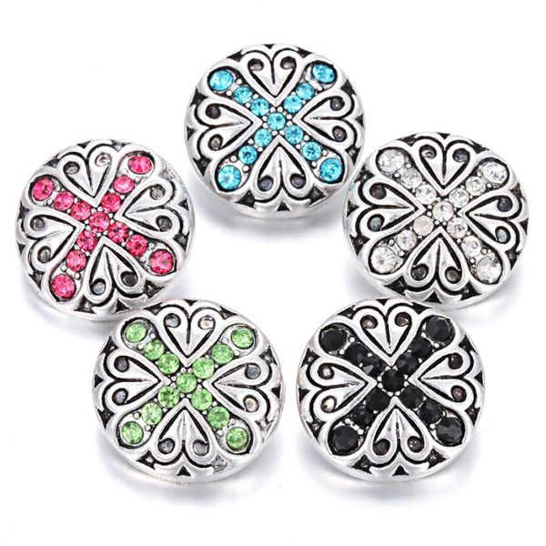 

10pcs new cross snap button jewelry crystal metal button charms fit christmas snap bracelet, Bronze;silver