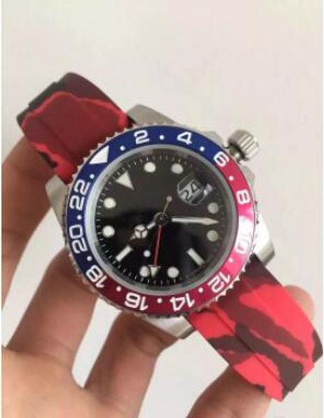 

new luxury men's mechanical automatic watch sports watch sport self-wind watch stainless steel dial + multicolor rubber band 01457, Slivery;brown