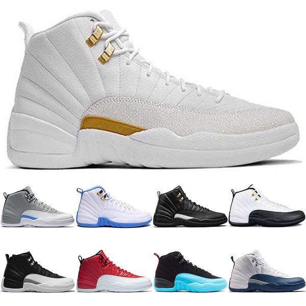 

12 12s basketball shoes gym red flu game wolf grey playoffs taxi the master french blue for mens trainer sport sneakers eur 41-47