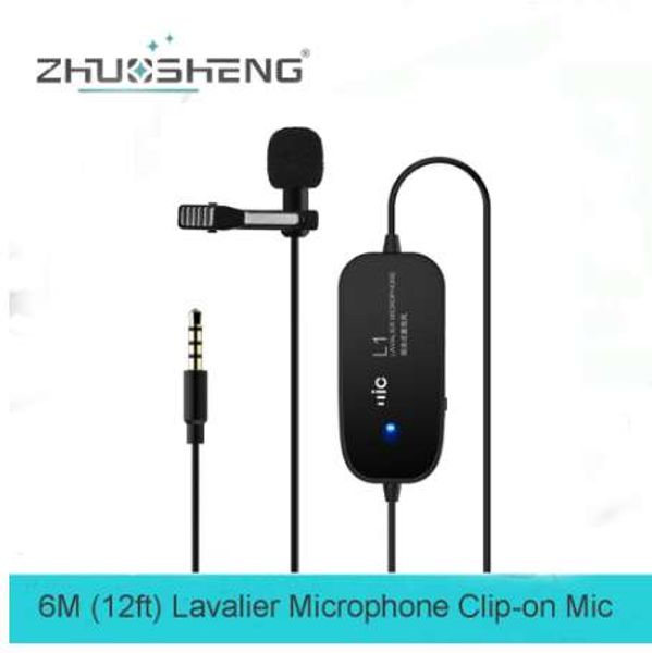 Zhuosheng Mini 3.5 мм Джек Микрофон Lavalier Te Clip Smartphone Отворачивается для iPhone 6 / 6S / 7/8 / X