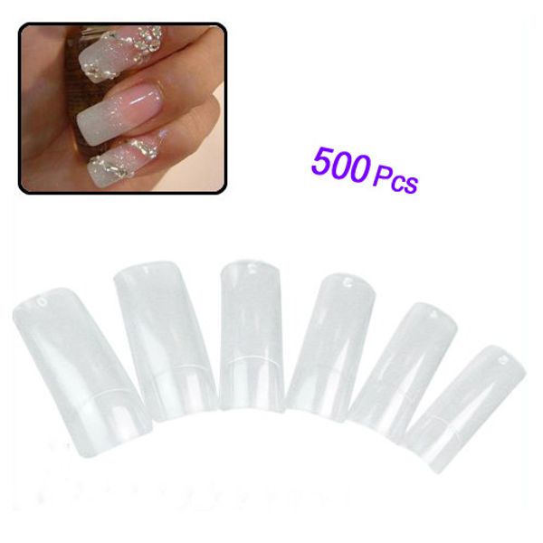 

500 pcs half false nail art painting nail tips, Red;gold