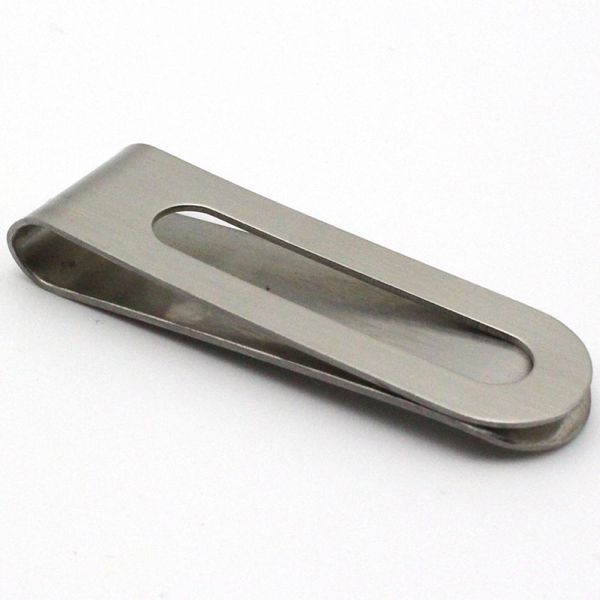 

iskybob mini stainless steel slim money clip purse wallet id cash holder, Black