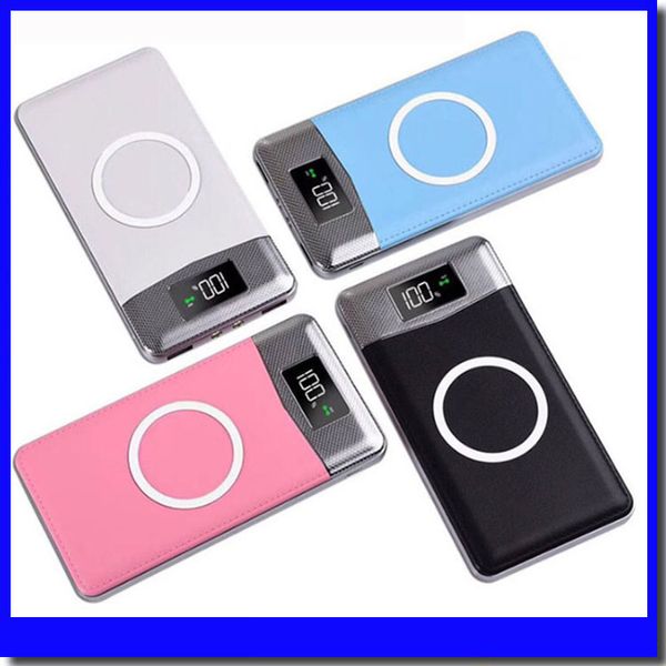 

wireless qi charger 20000mah power bank fast charging adapter for samsung notes8 for iphone 8 iphone x with retail box ing