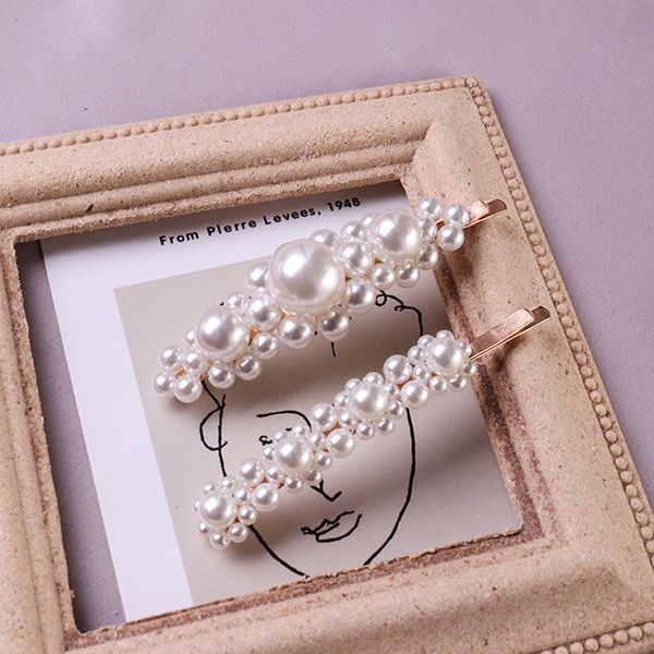 

fashion women vintage elegant simulated-pearls hair clips shining pearls hairpins barrettes quality bobby pins