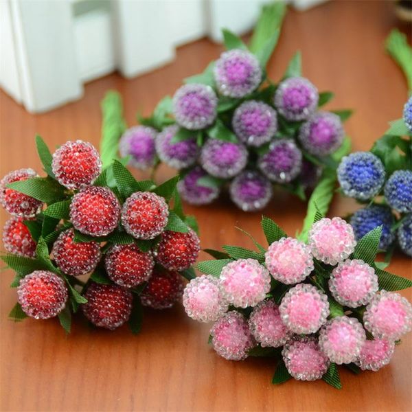 Acheter Artificielle Fruits Fleur Rouge Cerise étamine De Mariage Simulation En Verre Grenade Pour Le Mariage Arbre De Noël Décoration De 089 Du