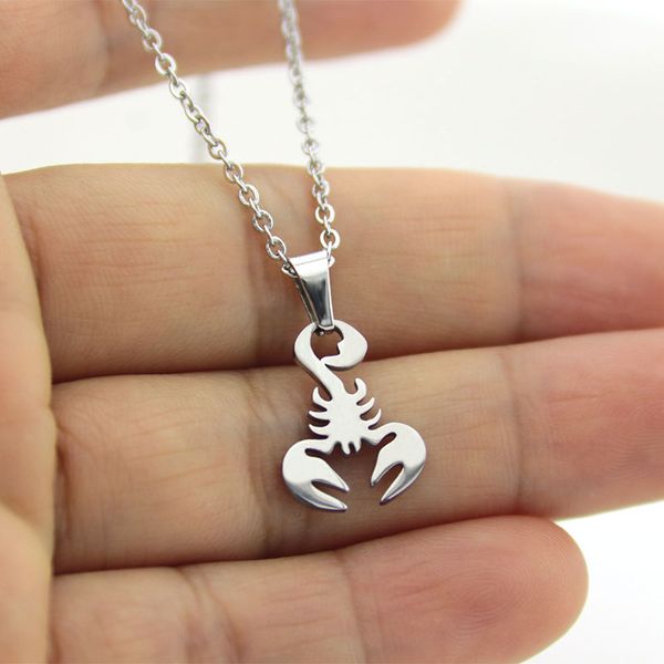 

new arrival cute lobster stainless steel necklace little scorpion pendants necklaces women girls kids fashion jewelry accessories sn156, Silver