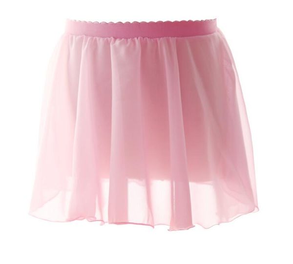 

95cm-160cm kids girls dance basic classic chiffon mini pull-on wrap skirt pink purple black white blue ing, Black;red