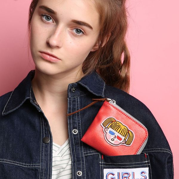 

princess sweet lolita coin purse original students money bag coin purse fashion and casual female high school pocket lld075, Red;black