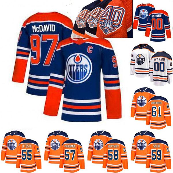 

Edmonton Oilers Jersey 61 Braden Christoffe 55 Mark Letestu 59 Ostap Safin 65 Chad Butcher 76 Ben Betker 53 Zach Ovbrien Ice Hockey Jerseys