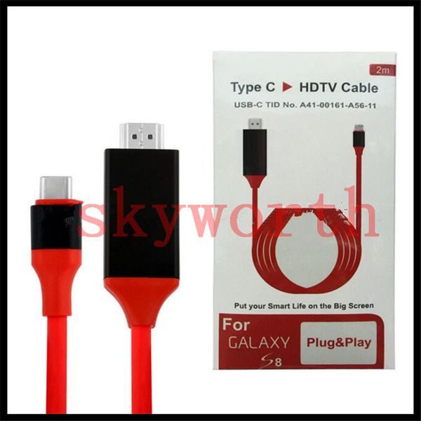 

Тип C MHL USB 3.1 к типу C кабеля переходники 4K HDMI 1080p HDTV C к HDMI с розницей