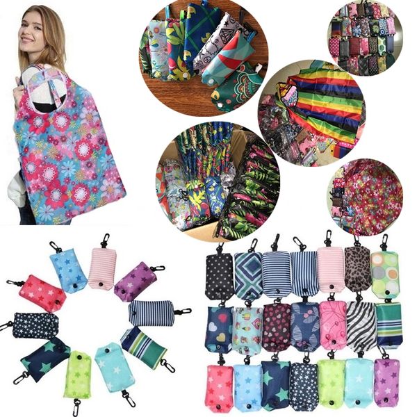 

новый складной мешок нейлона складной хозяйственная сумка многоразовые эко-дружественных складная сумка сумки новые женские сумки для хранен