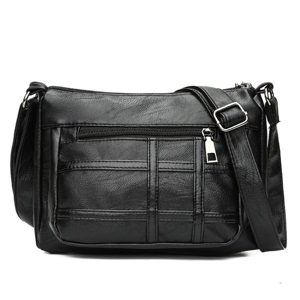 

women messenger bag solid black mummy diaper bags new fashion casual european style pu baby care nursing shoulder bags mbg0247