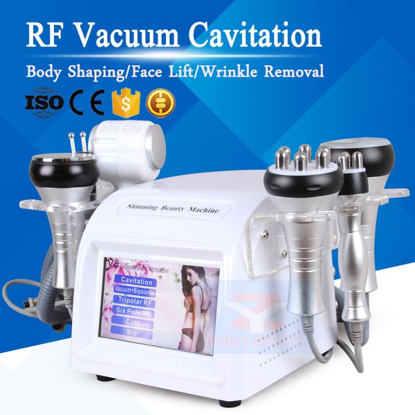 

6in1 ultra onic limming cavitation weight lo vacuum ma age rf kin tightening bio face lift wrinkle removal body haping beauty machine
