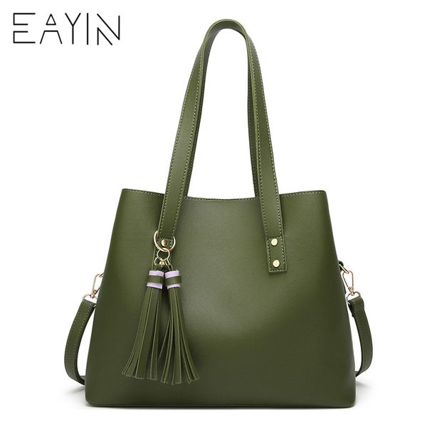 

eayin women handbag female casual daily use totes bags pu leather autumn bag large vintage tassel shopping bag bolsas feminina