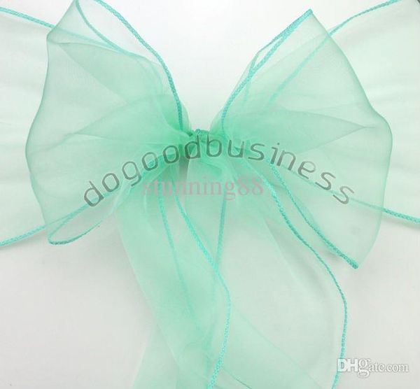 

wholesale-fast shipping 25pcs/lot 23 colors for home/wedding /patry /banquet decor organza chair bow cover sashes decoration