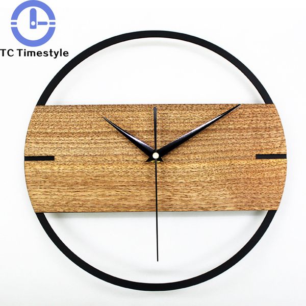 

wooden wall clock vintage retro silent modern design bedroom living meeting room home decoration saat natural wood wall clocks
