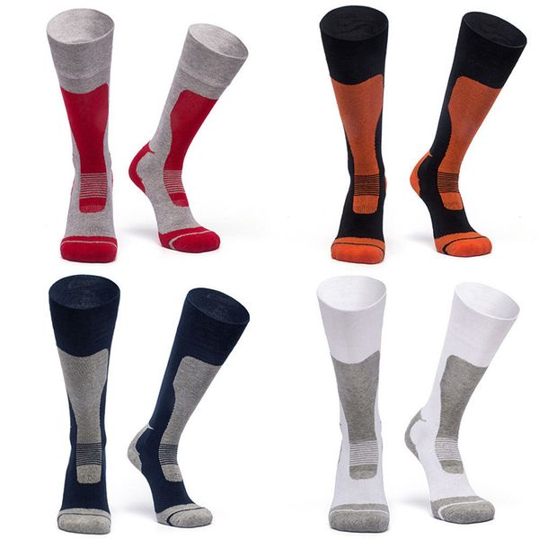 

2018 ski socks thick cotton sports snowboard cycling skiing soccer socks men & women moisture absorption high elastic, Black