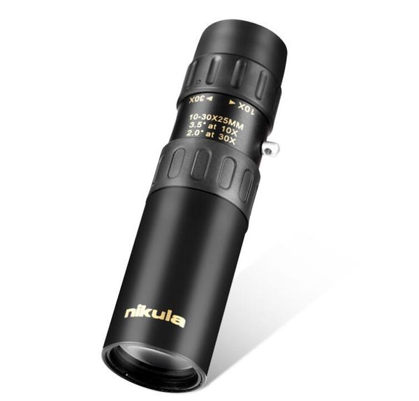 Binóculos Nikula 10-30x25 Zoom Monocular Telescópio de Alta Qualidade Bolso Binoculo Caça Óptica Prism Prism Não tripé 2020