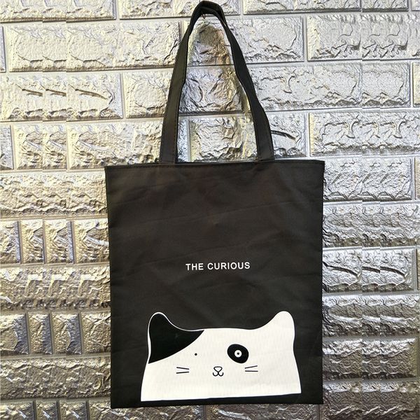 

raged sheep women reusable canvas shopping bags canvas cartoon zipper fashion tote grocery reusable shopping bag