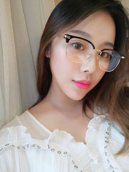 

ladies fashion plate, spectacle frame, alloy, fashion star, same style, Black