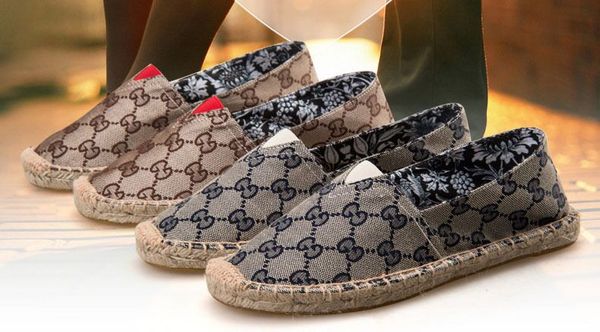 

New women e padrille ca ual fi herman hoe check grid tripped canva lip on nicker kate ballet flat loafer