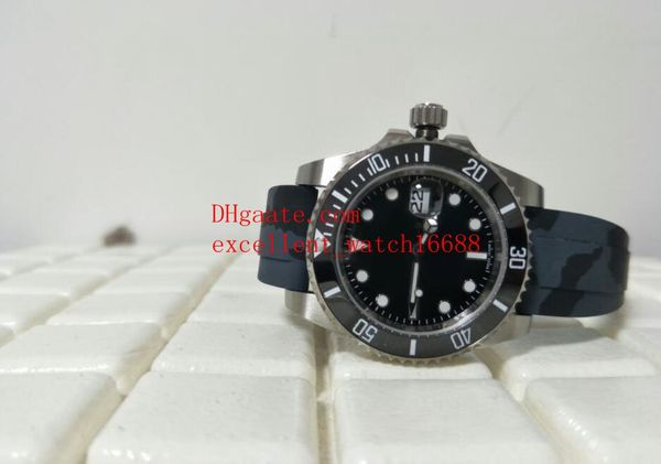 

luxury watches 40 mm 116610ln ceramic bezel black dial asia 2813 movement automatic mechanical rubber strap men's wristwatches ship, Slivery;brown