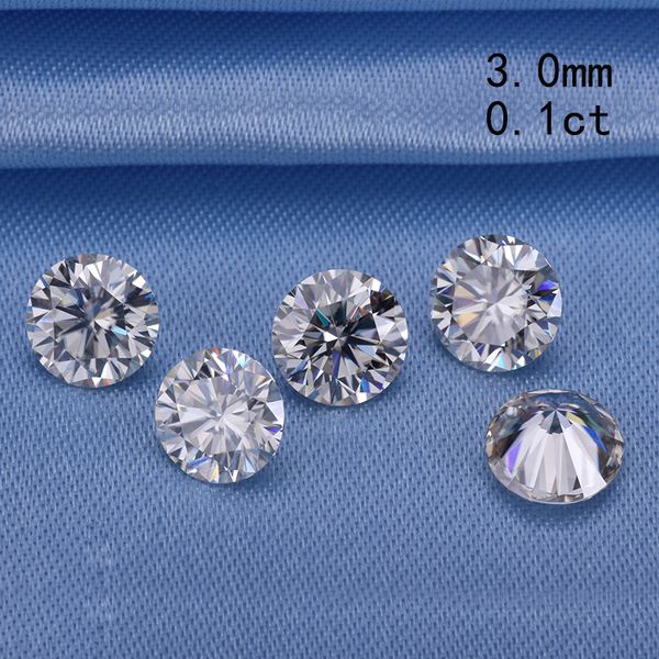 

сдать алмазный тестер 3.0 мм 0.1 карат круглый бриллиант огранки гр moissanites камнем для обручальных колец хорошая цена s923, Black