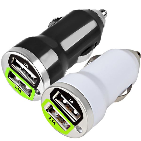 

автомобильное зарядное устройство 2a 2.1a + 1a двойной порт usb автомобильное зарядное устройство адаптер для samsung gps mp3