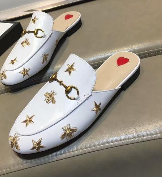 

High Quality Women's Shoe Fashion Sandal Metal Decoration Embroidery Star Close Toe Scuffs Heart For Women 39 S Classic Indoor House Sl