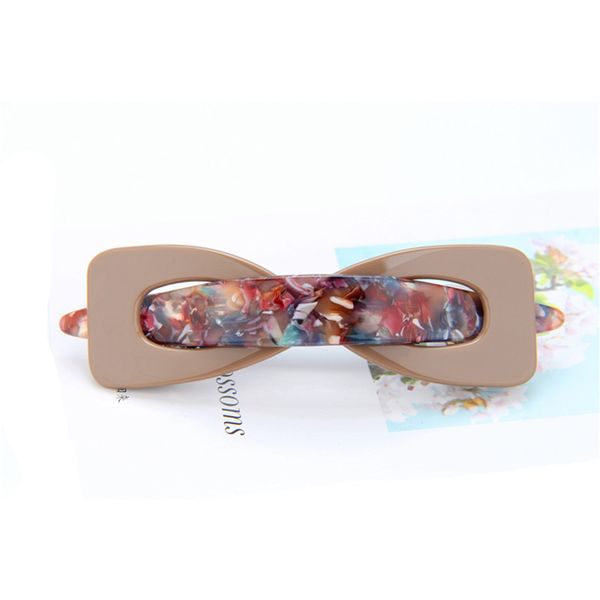 

vintage acetate women hair clip bow multicolor hairgrips barrettes headwear hair accessories for women, Golden;white