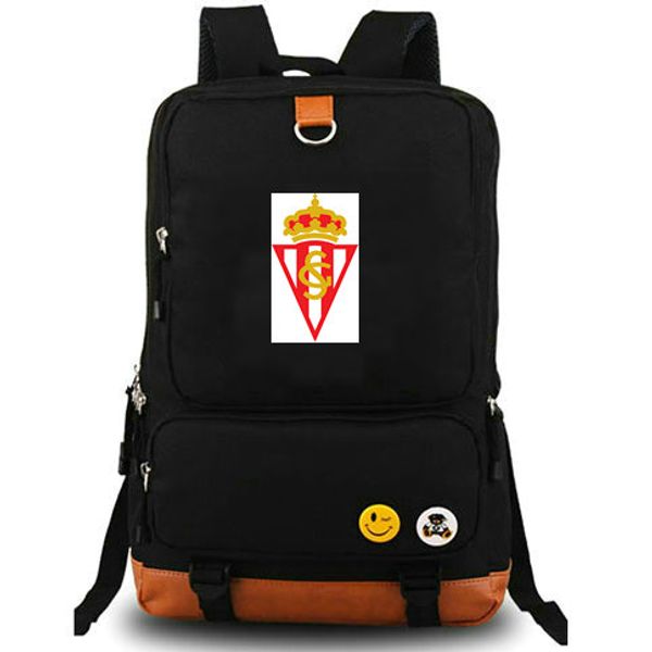 

sg backpack real sporting de gijon day pack football club school bag soccer packsack computer rucksack sport schoolbag outdoor daypack