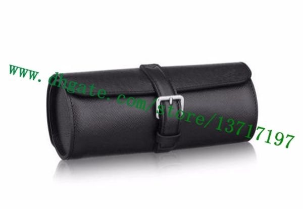 

Top Grade Real Leather Black Plaid Brown Mono Canvas Coated Calf Skin 3 WATCH CASE M47530 N41137 Watch Bag
