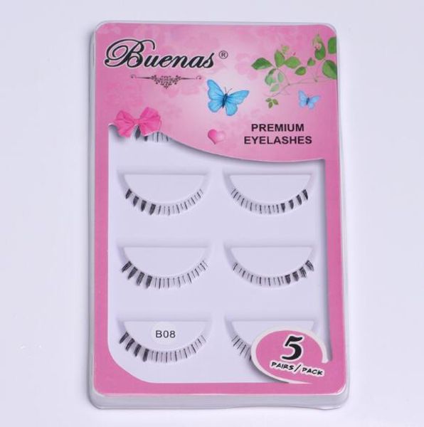 

buenas handmade under eyelashes b08 eye encryption section 5 pairs of transparent stem under the eye five pairs of false eye lashes