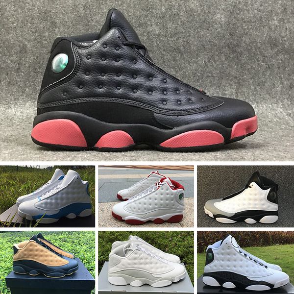 

NIKE Air Jordan 13 Retro Высокое качество 13 Bred Chicago Flints Обувь Мужчины Women13s DMP Серый Toe История