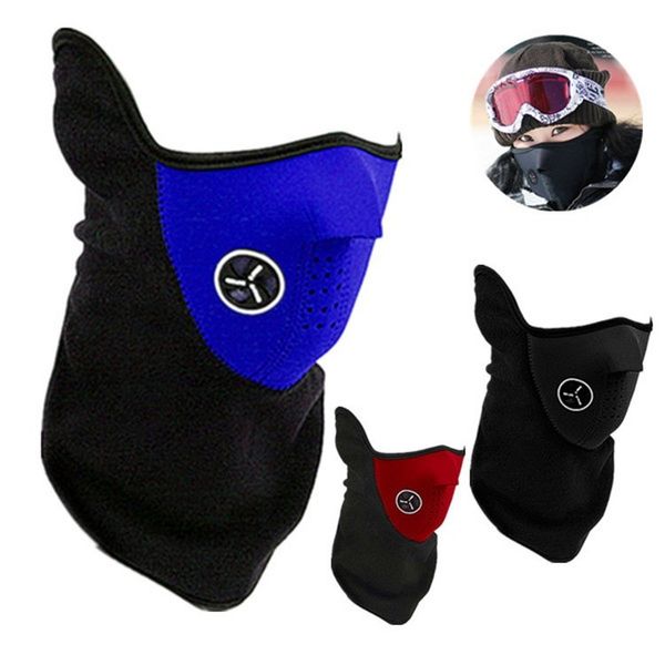 

bicycle face mask cycling hat motorcycle half winter warm outdoor sport ski mask ride bike cap cs mask outdoor snowboard neck veil mk881, Black