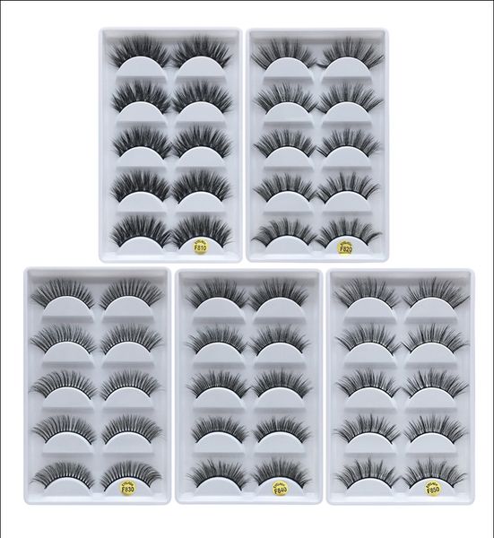 

5pairs/set makeup tool synthetic hair false eyelashes natural thick long soft false eye lashes high clone 3d mink eyelashes
