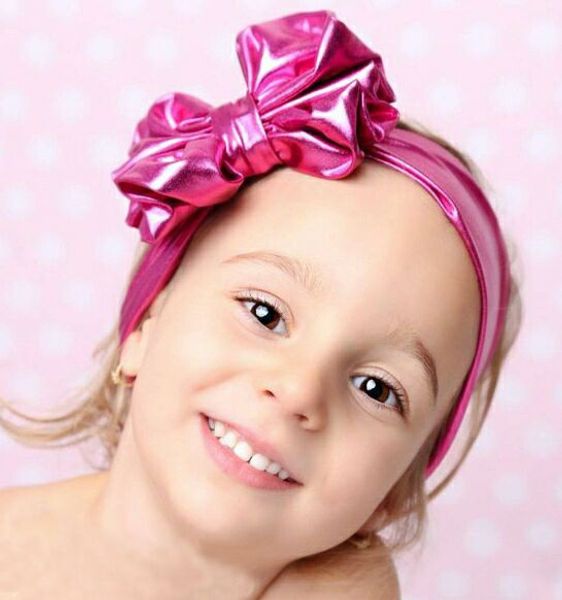 

europe and the united states baby bronzing large bow head with children's cute p shoot hair accessories, Silver