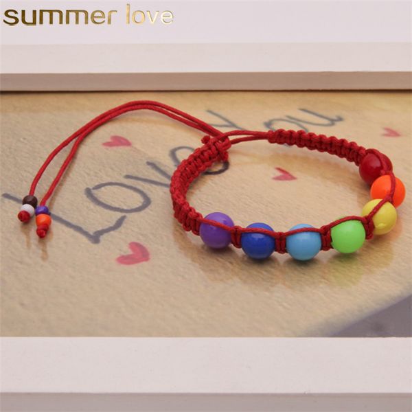

new design colored beads bracelet woven rope braided bracelet handmade fashion jewelry for friendship lover christmas gift, Black