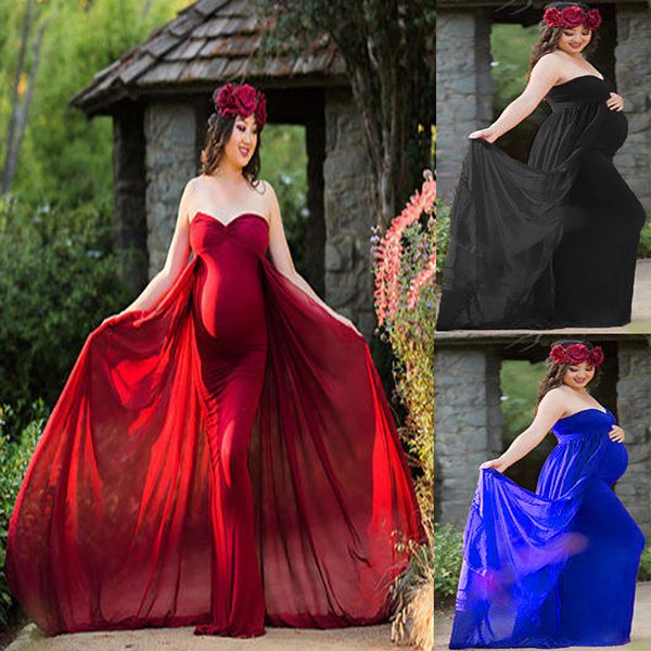 

new maxi maternity pgraphy dresses for pregnant women maternity gown p shoot pregnancy dress, White