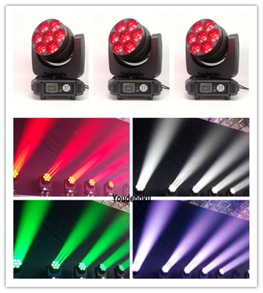 12 pezzi 7x40w 4in1 rgbw zoom led movinghead Stage testa mobile illuminazione rgbw testa mobile led fascio