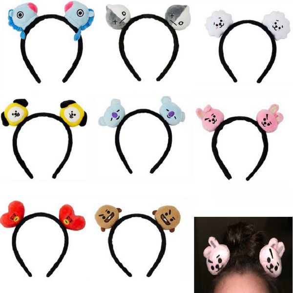 

1PC Korea BTS Cadet BT21 TATA COOKY CHIMMY With Cartoon Plush Toy Headband Cute Gift Personality Fashion Cosplay Accessories