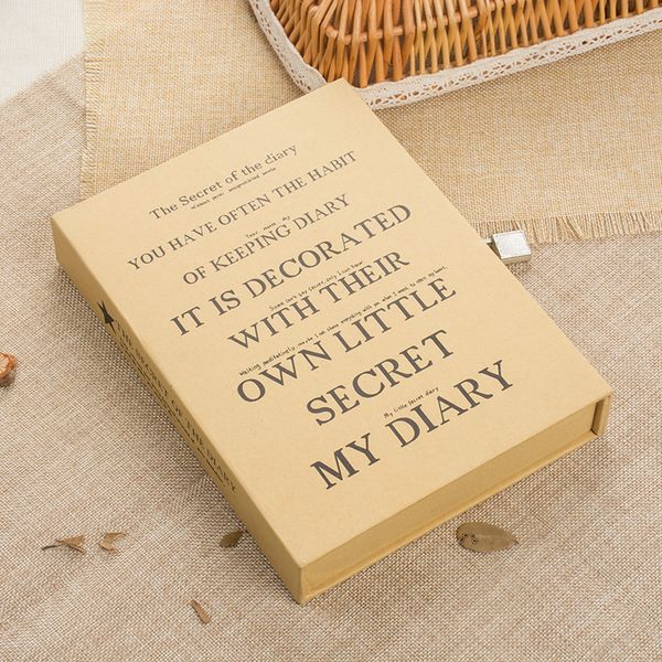 

student gift diary in the secret boxed this retro password with a lock diary hardcover agenda 2017 notebook, Purple;pink