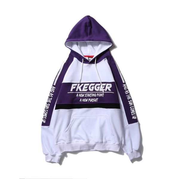 

women men hoodies sweatshirt hip hop letter patchwork hoodies pullover harajuku streetwear fashion casual hoody cotton autumn, Black