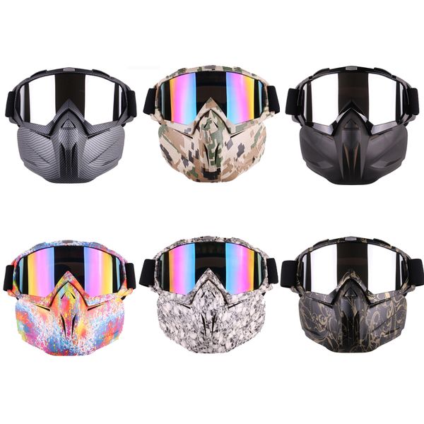 

2017 new cycling face mask motorcross glasses outdoor sport ski snowboard eyewear anti wind face mask bicycle motorcycle goggles, Black