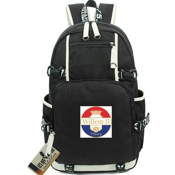 

willem ii tilburg backpack holland day pack football club school bag soccer packsack quality rucksack sport schoolbag out door daypack